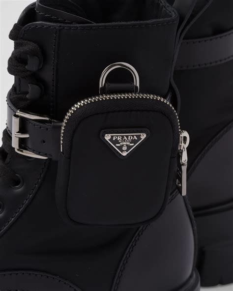 prada boots white and black|prada black boots with pouch.